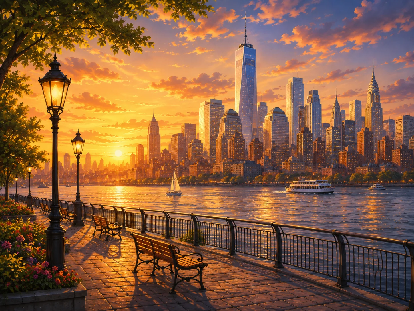 New York Altın Saat online yapboz görseli
