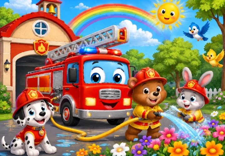 Neşeli İtfaiyeciler online puzzle