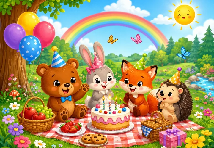 Ormanda Doğum Günü online puzzle