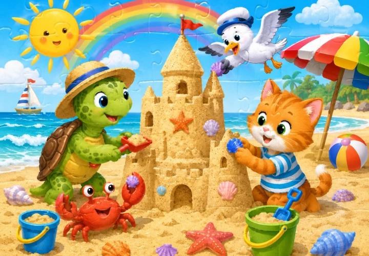 Sahilde Kumdan Kale online puzzle